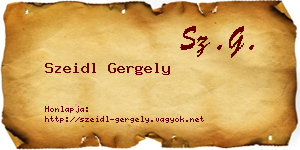 Szeidl Gergely névjegykártya